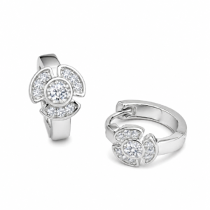 Flower Hoop Earrings