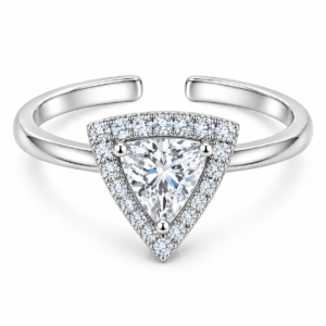 Triangle cut Solitaire Diamond Ring