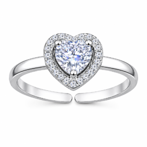 Heart cut Solitaire Diamond Ring