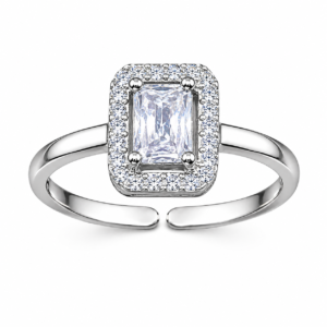Emerald cut Solitaire Diamond Ring