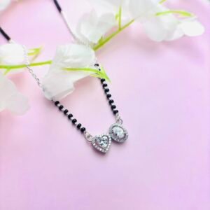 Heart and Oval Diamond Mangalsutra