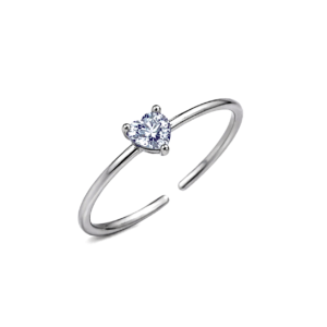 Heart Shape Zircon Open Rings