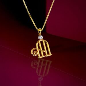 Initial pendant with chain