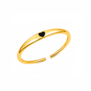Heart Enamel Open Ring