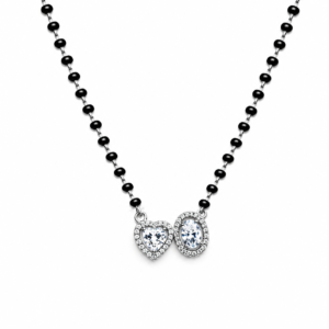 Heart and Oval Diamond Mangalsutra