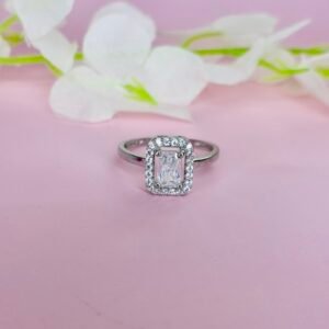 Emerald cut Solitaire Diamond Ring