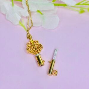 Secret message key pendant with chain