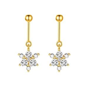 Floral CZ Drop Bugadi earring