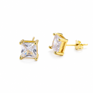 Princess cut Diamond stud